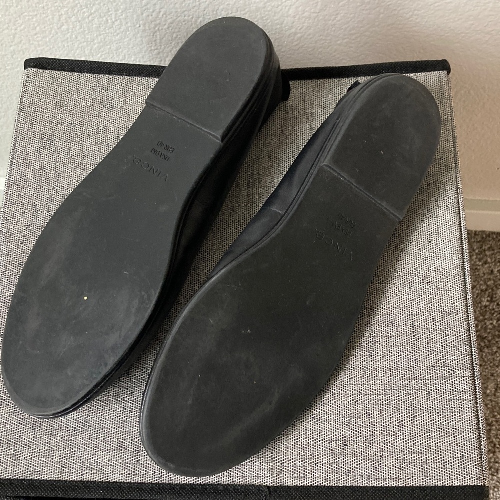Vince Black Leather Ballet Flats - Picture 9 of 11